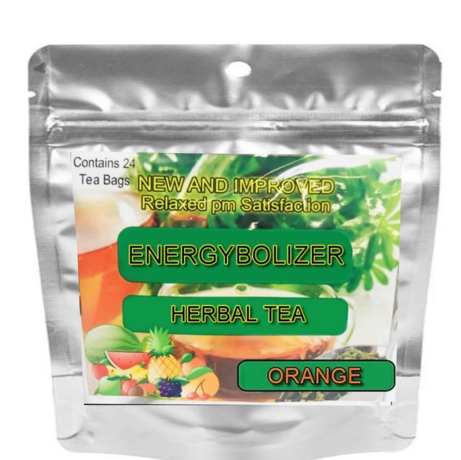 (Copia) Energybolizer Perfect Weight Herbal Tea (24 Bags)| Natural Energy Booster for Women and Men | Increase Energy, Improve Digestion (Orange)